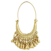 Gold Goddess Dangle Hoops